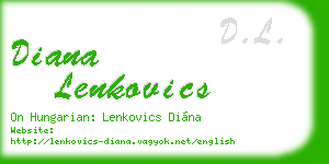 diana lenkovics business card