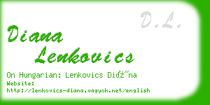 diana lenkovics business card